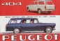 Preview: Peugeot 404 Familiale Grand Luxe Kombi Modelprogram 1965 Carbrochure (7118)